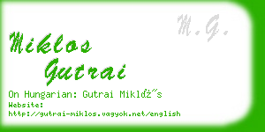 miklos gutrai business card